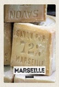 Holzschild 18x12 cm Marseille France Savon pur 72% Bildmotiv Reisemotiv Abenteuer Reisen