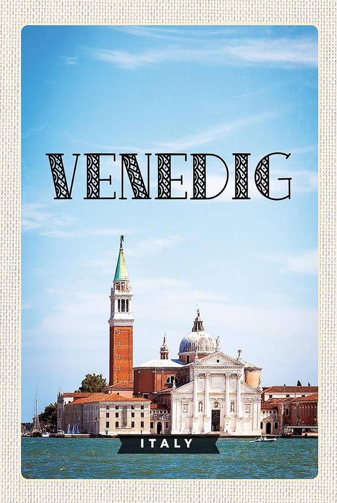 Holzschild 18x12 cm Venedig Italy TourismusPoster Bildmotiv Reisemotiv Abenteuer Reisen