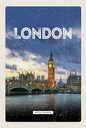 Holzschild 18x12 cm London United Kingdom Bildmotiv Reisemotiv Abenteuer Reisen