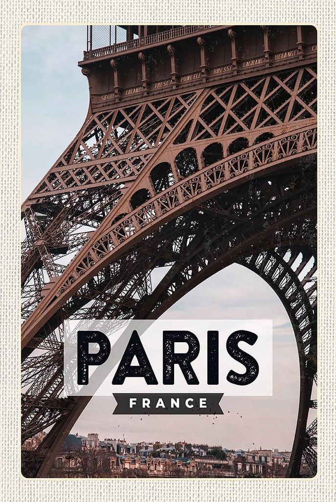 Holzschild 18x12 cm Paris France Reiseziel Tourismus Bildmotiv Reisemotiv Abenteuer Reisen