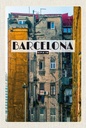 Holzschild 18x12 cm Barcelona Spain alte Häuser Bildmotiv Reisemotiv Abenteuer Reisen