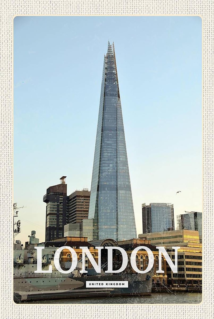 Holzschild 18x12 cm London Stadt United Kingdom Bildmotiv Reisemotiv Abenteuer Reisen