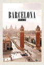 Holzschild 18x12 cm Barcelona Spanien Panorama Bildmotiv Reisemotiv Abenteuer Reisen