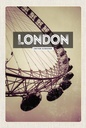 Holzschild 18x12 cm London England Eye Reise Bildmotiv Reisemotiv Abenteuer Reisen