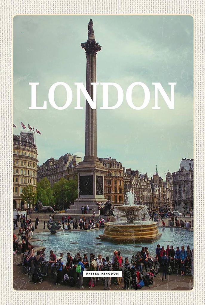 Holzschild 18x12 cm London England Mittelalter Bild Bildmotiv Reisemotiv Abenteuer Reisen