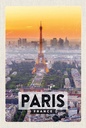 Holzschild 18x12 cm Paris Frankreich Eiffelturm