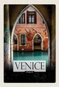 Holzschild 18x12 cm Venice Italien Fluss Panorama Bildmotiv Reisemotiv Abenteuer Reisen