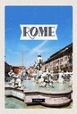 Holzschild 18x12 cm Rom Italien Brunnen Skulptur Bildmotiv Reisemotiv Abenteuer Reisen