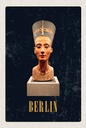 Holzschild 18x12 cm Berlin DE Museum Nefertiti Bust Bildmotiv Reisemotiv Abenteuer Reisen
