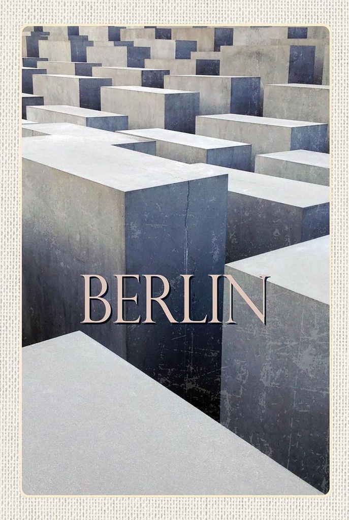 Holzschild 18x12 cm Berlin Deutschland Antik Reise Trip Bildmotiv Reisemotiv Abenteuer Reisen