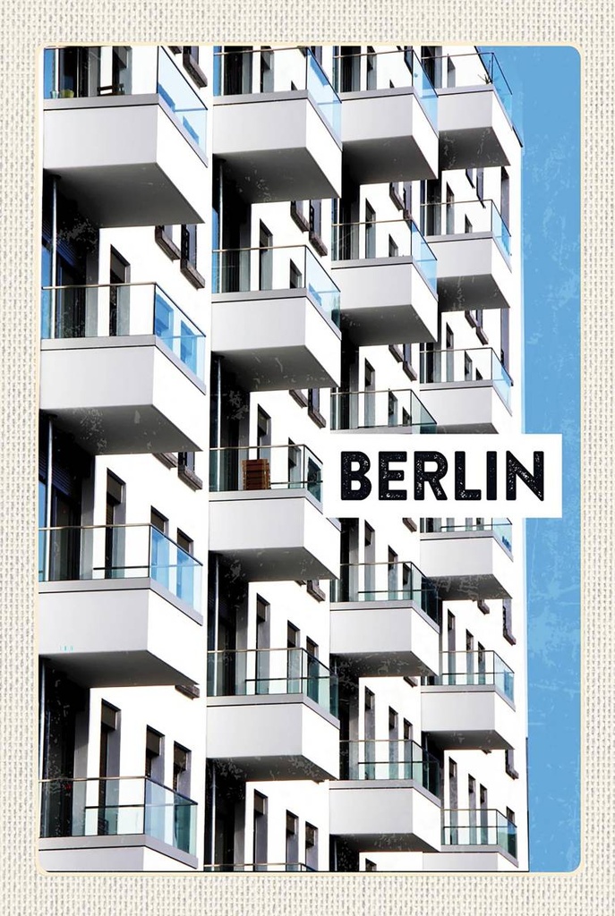 Holzschild 18x12 cm Berlin Deutschland Neu Gebäude Trip Bildmotiv Reisemotiv Abenteuer Reisen