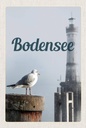 Holzschild 18x12 cm Bodensee Deutschland Leuchtturm Bildmotiv Reisemotiv Abenteuer Reisen