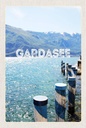 Holzschild 18x12 cm Gardasee Italien See Gebirge Reise Bildmotiv Reisemotiv Abenteuer Reisen