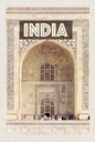 Holzschild 18x12 cm Indien Moschee Eingang Islam Menschen Bildmotiv Reisemotiv Abenteuer Reisen