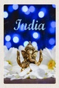 Holzschild 18x12 cm Indien Skulptur Elefant Ganesha Hindu Bildmotiv Reisemotiv Abenteuer Reisen