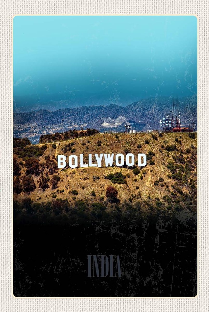 Holzschild 18x12 cm Bollywood Indien Star indische Filme Bildmotiv Reisemotiv Abenteuer Reisen
