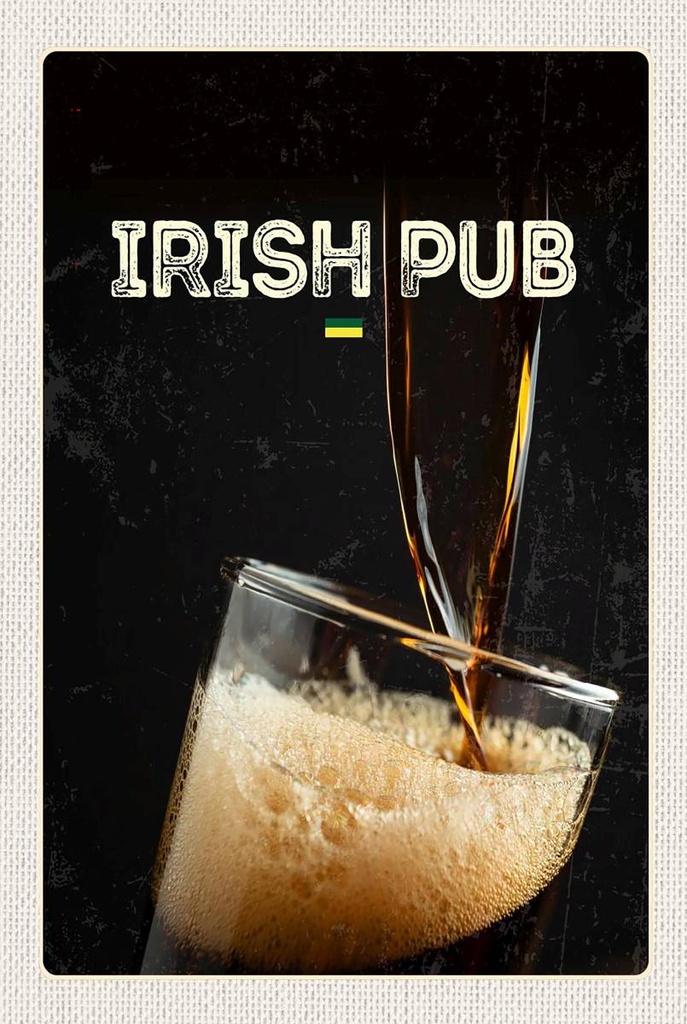 Holzschild 18x12 cm Irland Alkohol Bier feiern