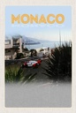 Holzschild 18x12 cm Monaco Frankreich Autorennen Strand