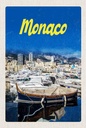 Holzschild 18x12 cm Monaco Frankreich Yacht Strand Meer