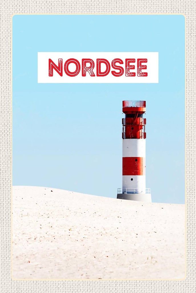 Holzschild 18x12 cm Nordsee Deutschland Meer Leuchtturm Bildmotiv Reisemotiv Abenteuer Reisen