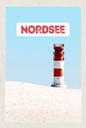 Holzschild 18x12 cm Nordsee Deutschland Meer Leuchtturm Bildmotiv Reisemotiv Abenteuer Reisen