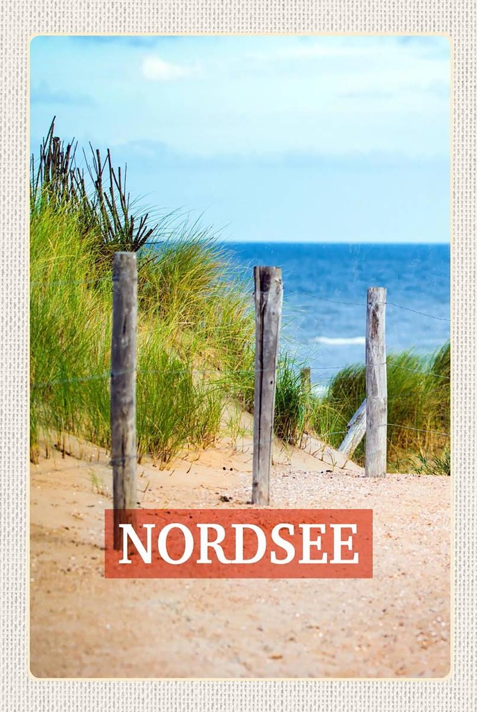Holzschild 18x12 cm Nordsee Deutschland Strand Ruhe Bildmotiv Reisemotiv Abenteuer Reisen