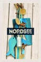 Holzschild 18x12 cm Nordsee Anhänger Fisch Holz Bildmotiv Reisemotiv Abenteuer Reisen