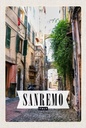 Holzschild 18x12 cm Sanremo Italien Ansicht Architektur