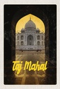 Holzschild 18x12 cm Indien Taj Mahal Kultur Religion Bildmotiv Reisemotiv Abenteuer Reisen