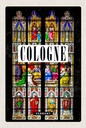 Holzschild 18x12 cm Köln Dom Geschichte Christus Zeichnung