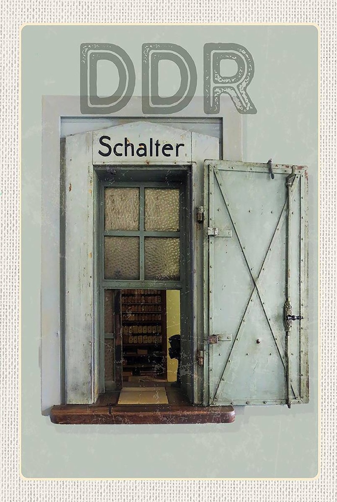 Holzschild 18x12 cm Berlin Deutschland DDR Diktatur Bildmotiv Reisemotiv Abenteuer Reisen