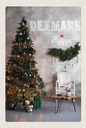 Holzschild 18x12 cm Dänemark Weihnachten Weihnachtsbaum