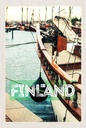 Holzschild 18x12 cm Finnland Wasser Meer Schiff Bildmotiv Reisemotiv Abenteuer Reisen