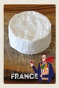 Holzschild 18x12 cm Frankreich Camembert Käse Baguette