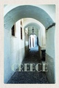 Holzschild 18x12 cm Greece Griechenland Durchgang Gebäude Bildmotiv Reisemotiv Abenteuer Reisen