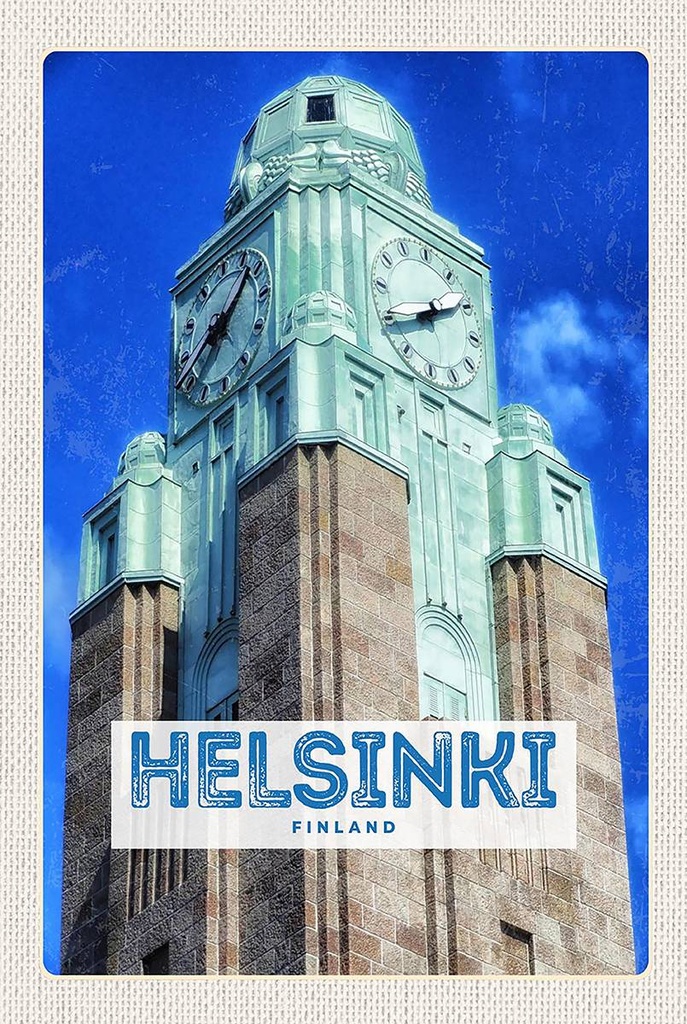 Holzschild 18x12 cm Helsinki Finnland Kirche Architektur Bildmotiv Reisemotiv Abenteuer Reisen