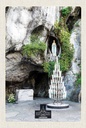 Holzschild 18x12 cm Frankreich Lourdes Jesus Kerzen