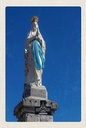 Holzschild 18x12 cm Frankreich Lourdes Skulptur weiß gold