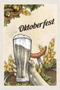 Holzschild 18x12 cm München Oktoberfest Brezel Bier Wurst