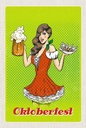 Holzschild 18x12 cm München Oktoberfest Frau Dirndl Bier