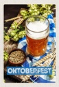 Holzschild 18x12 cm Oktoberfest Bier Glas Weizen Holz