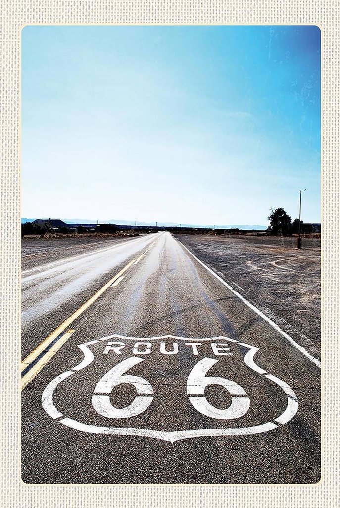 Holzschild 18x12 cm USA Amerika Straße Route 66 Chicago Bildmotiv Reisemotiv Abenteuer Reisen