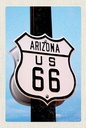 Holzschild 18x12 cm Amerika USA Arizona Straße Route 66 Bildmotiv Reisemotiv
