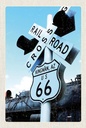 Holzschild 18x12 cm Amerika Route 66 Kingman AZ Crossing Bildmotiv Reisemotiv USA