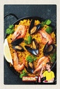 Holzschild 18x12 cm Spanien Europa Paella Reis Muscheln Bildmotiv Reisemotiv Abenteuer Reisen