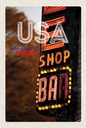 Holzschild 18x12 cm Amerika USA Bar Shop Diner feiern Bildmotiv Reisemotiv