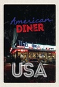 Holzschild 18x12 cm USA Diner Restaurant Lunch Dinner Bildmotiv Reisemotiv Abenteuer Reisen