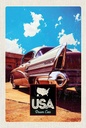 Holzschild 18x12 cm USA Amerika Auto 75 Oldtimer Bildmotiv Reisemotiv Abenteuer Reisen