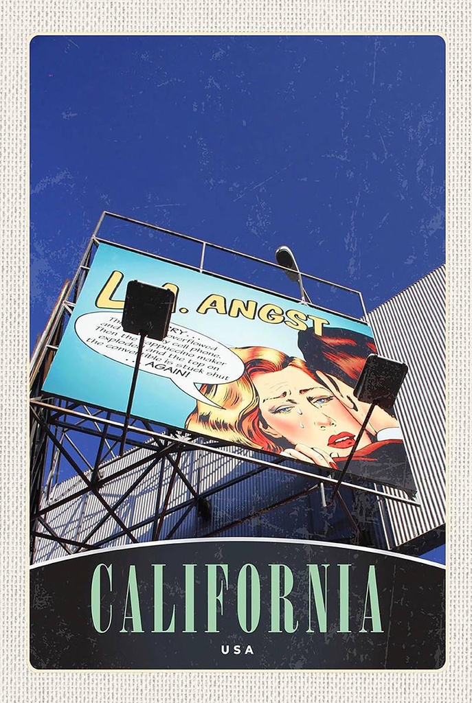 Holzschild 18x12 cm California Amerika USA Schauspieler Bildmotiv Reisemotiv Abenteuer Reisen