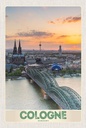Holzschild 18x12 cm Köln Deutschland Stadttrip Dom Brücke Bildmotiv Reisemotiv Abenteuer Reisen